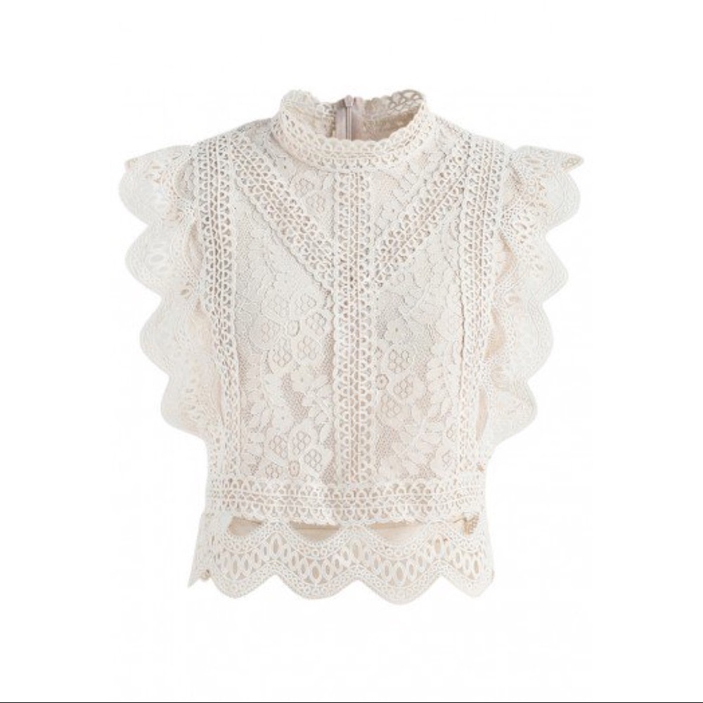 Chicwish Sleeveless Crochet Lace Top